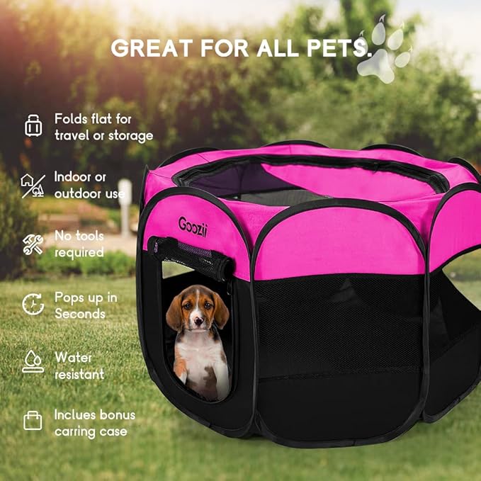 Portable Dog Playpen for Small Dogs Indoor Outdoor, Foldable Pet Puppy Playpens - Image 4
