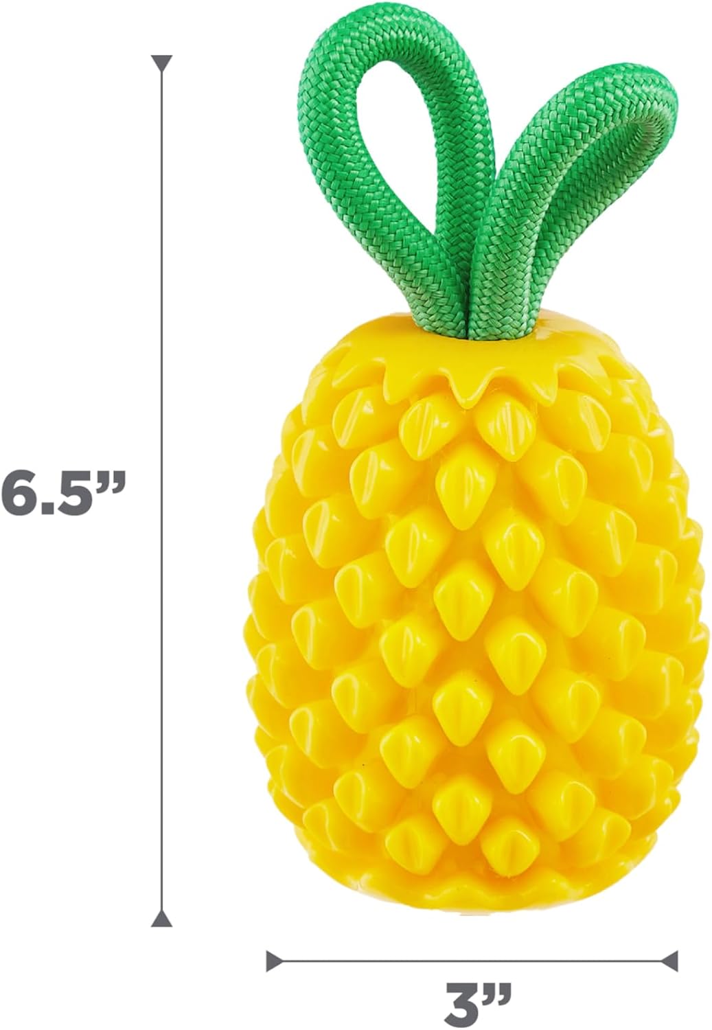 Outward Hound Dental Pineapple Chew & Treat Stuffer Dog Toy for All Breeds