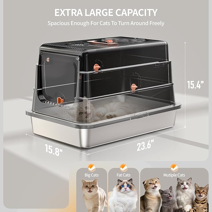 Stainless Steel Cat Litter Box - Image 3