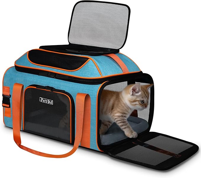 Petskd Top-Expandable Pet Carrier 19x13x9 Inches Southwest Allegiant Airlines by Petskd