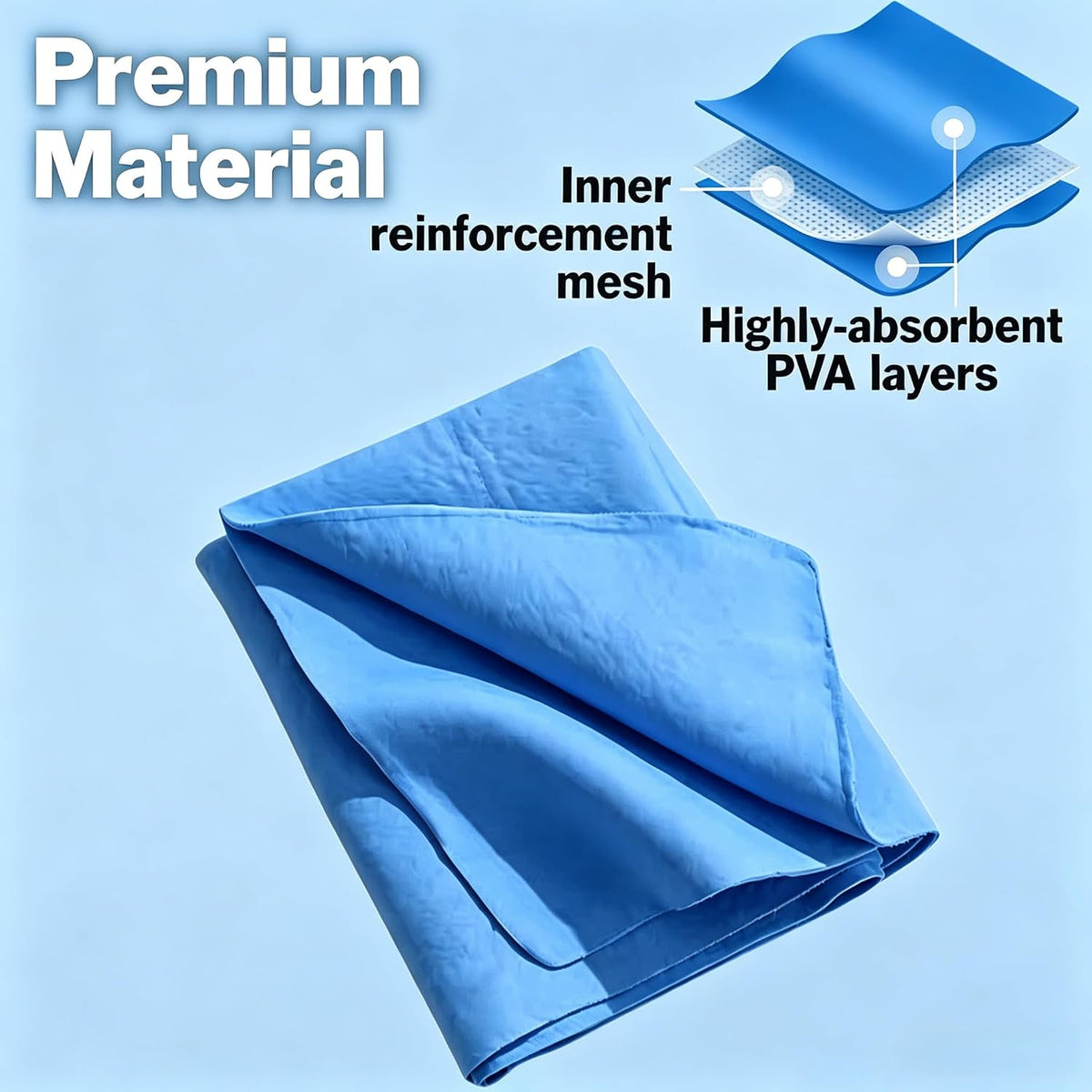 Quick Dry Pet Bath Towels 2 Pack Ultra Absorbent 26x17 Inch Dog Grooming Shammy Cloth Grey