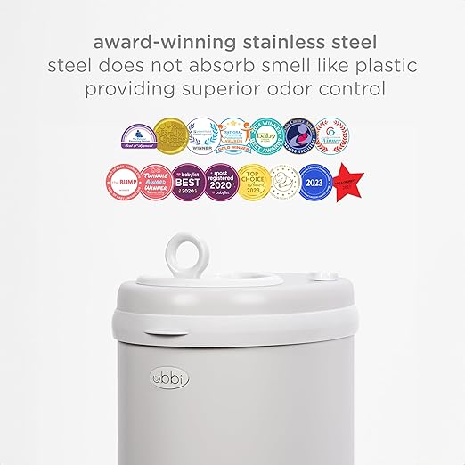 Ubbi Stainless Steel Diaper Pail, Odor Locking, No Special Bag Required - Image 7