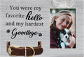 Pet Memorial Picture Frame for Loss of Pet Sympathy Keepsake Pet Collar Keepsake Wood Frame for The Dog, Light Grey Pet Remembrance Gift, Dog Picture Frame for Table, 4" x 6" Photo Insert