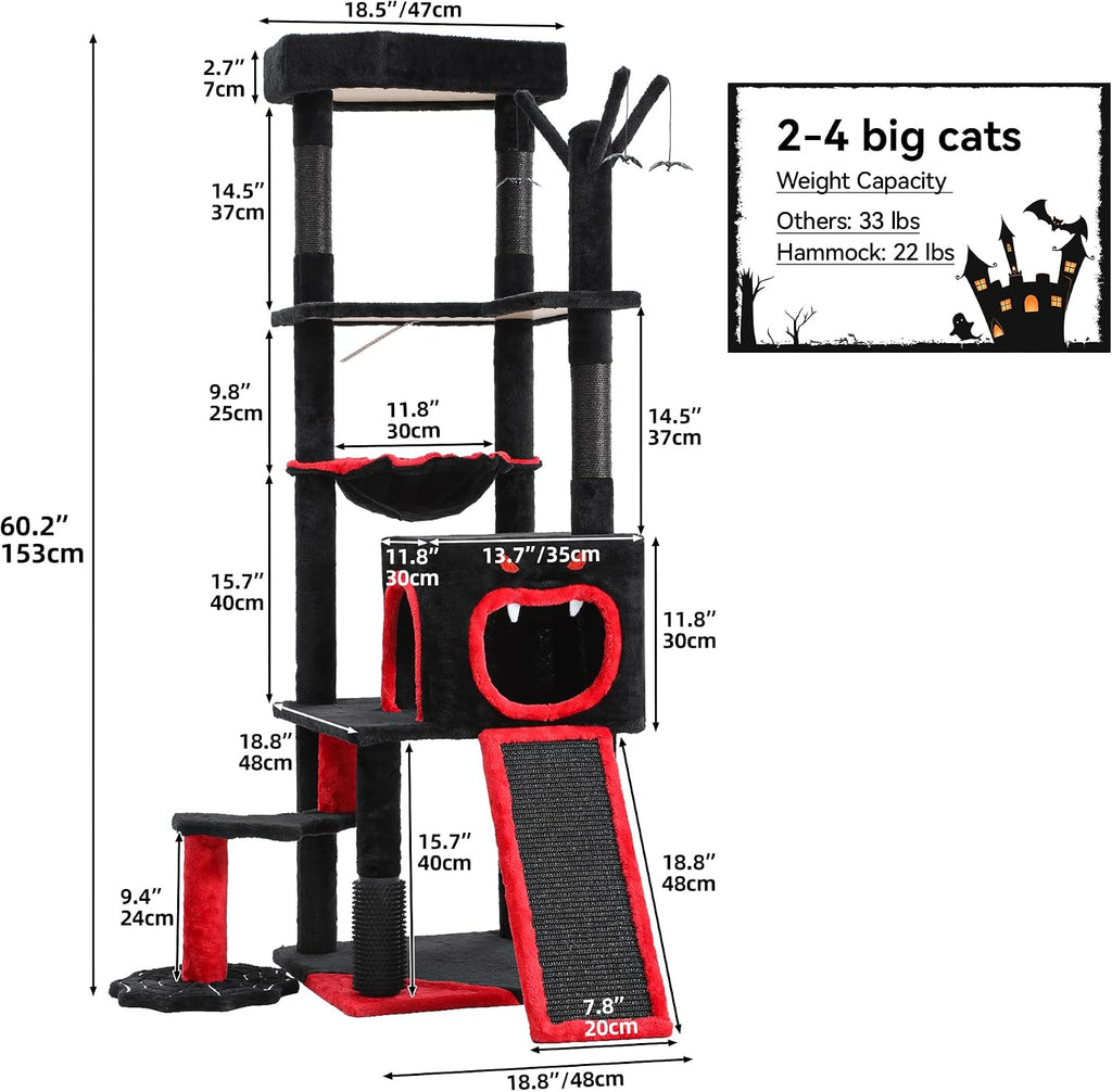 DWVO Gothic Halloween Cat Tree