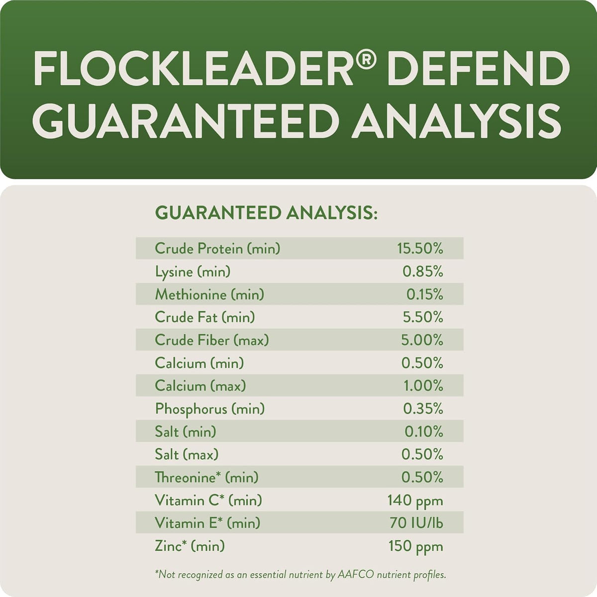 FLOCKLEADER Defend, Poultry Treats for Immune Support, 3.5 lb