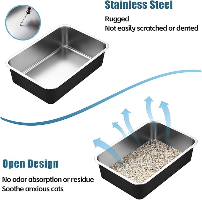 Stainless Steel Cat Litter Box - Image 6
