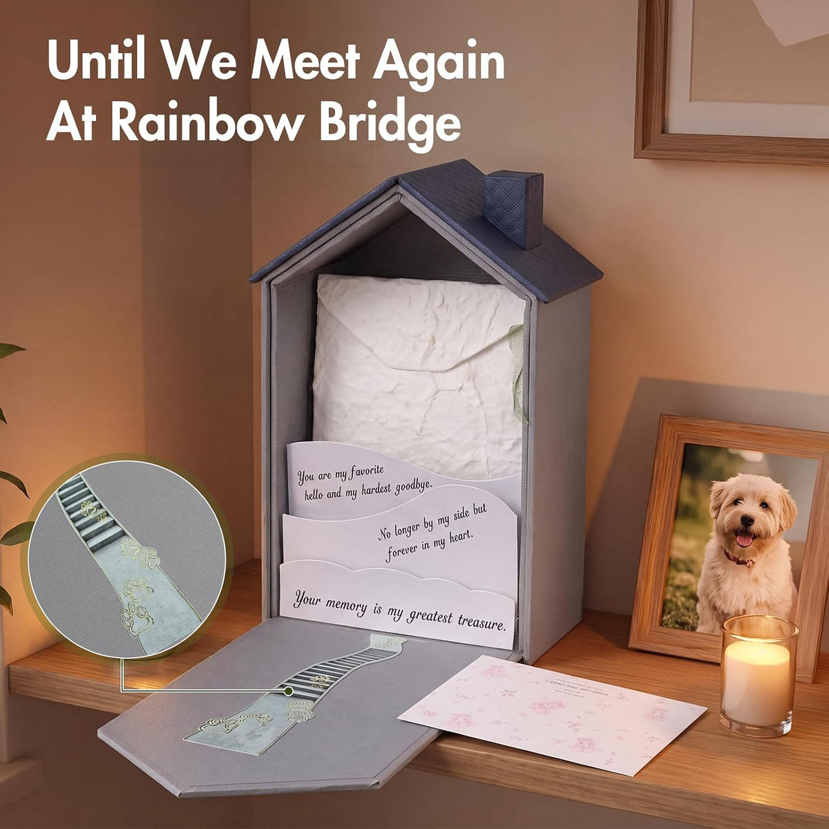Pet Urn for Cat Dog Urns for Ashes Keepsake, Memorial Gifts for Loss Of Dog