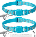LLHK 2 Pack Breakaway Cat Collars & 2 Pcs Name Tags, Reflective Safety Kitten by LLHK