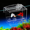 Acrylic Fish Breeder Box,Multifunction Aquarium Isolation Box,Separator Hatchery Incubator Tank for Guppy, Betta, Clownfish, Baby & Injured Fish,Aquarium Bio Filter Material Box,Clear Water