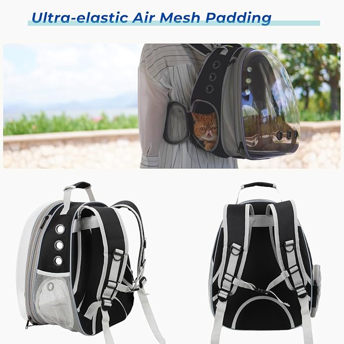Lollimeow Cat Carrier Backpack, Expandable Bubble Pet Carrier - Image 7