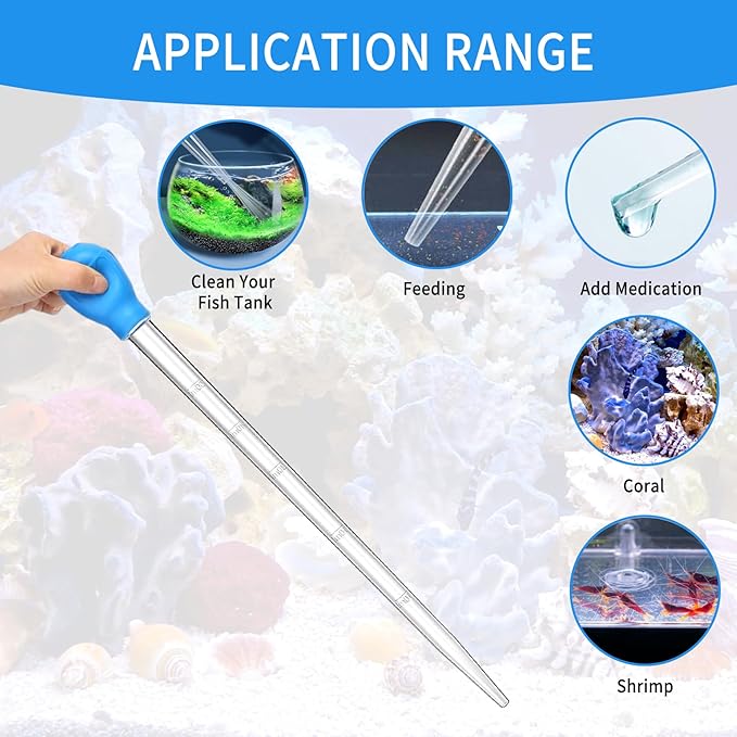 2 Pieces Long Pipette for Fish Tank Coral Food Feeder Long Syringe Reef Coral - Image 7