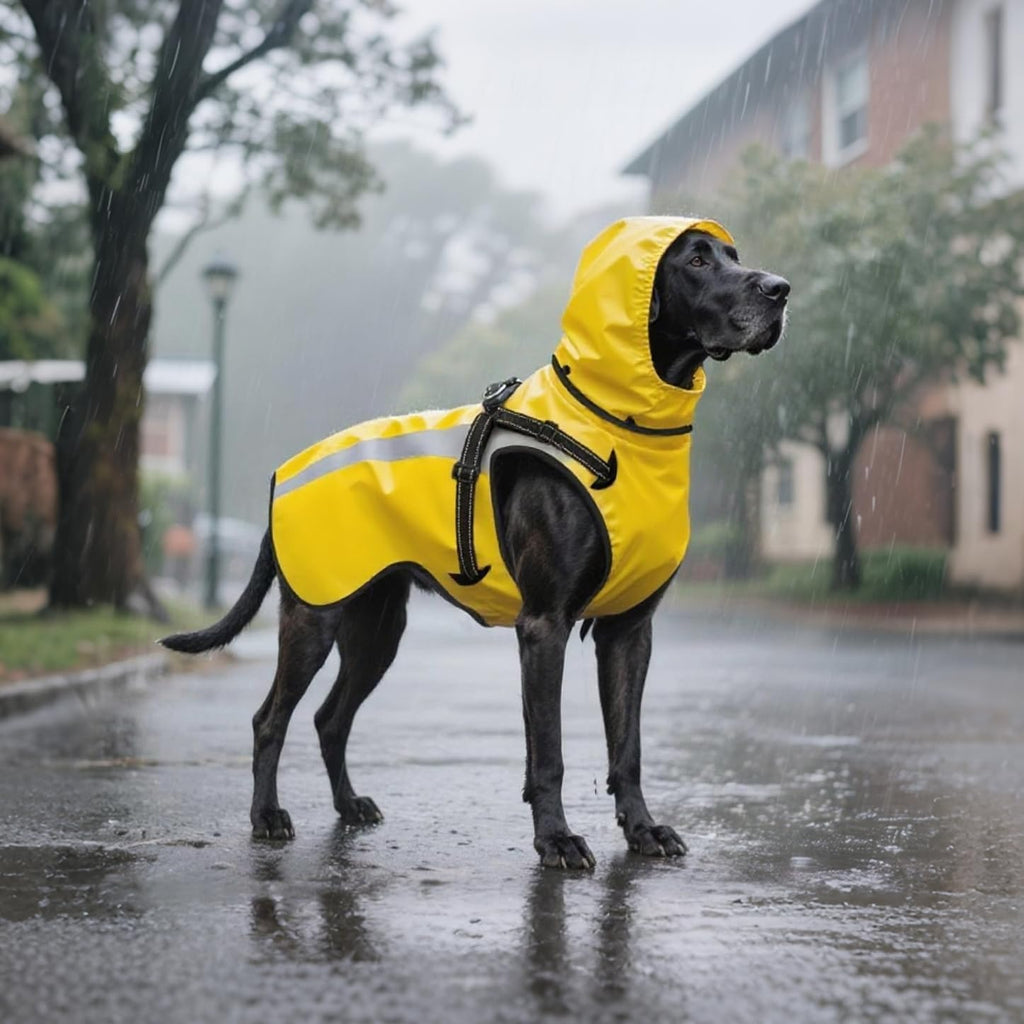 Dog Raincoat Waterproof Raincoats for Dog Reflective Dogs Rain Jackets with Hood Hoodie Pet Rain Poncho Coat for Small Medium Large Dogs Puppies S-XXL (Yellow, XXL)