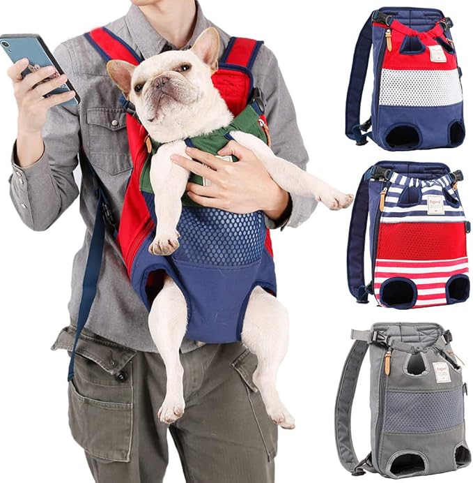 Dog Carrier Backpack, Pet Front Carrier Backpack Legs Out Dog Chest Carrier by Coppthinktu