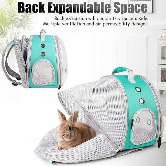 Back Expandable Backpack for Small Animals, Portable Travel Bag Breathable Pet - Image 2