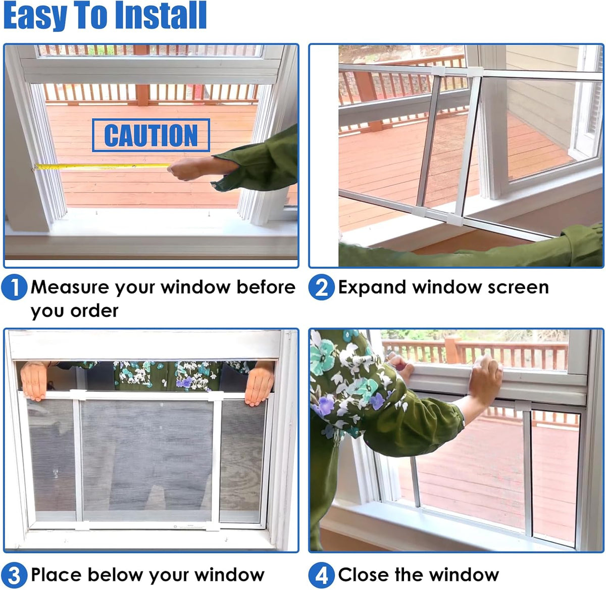 6 Pack Expandable Window Screen, 2 Way Sliding Adjustable Window Screen, Horizontal (10" H x 25" - 45" W), Horizontal and Vertical Adjustable, Durable Replacement Screen for Window, Window Screen Mesh