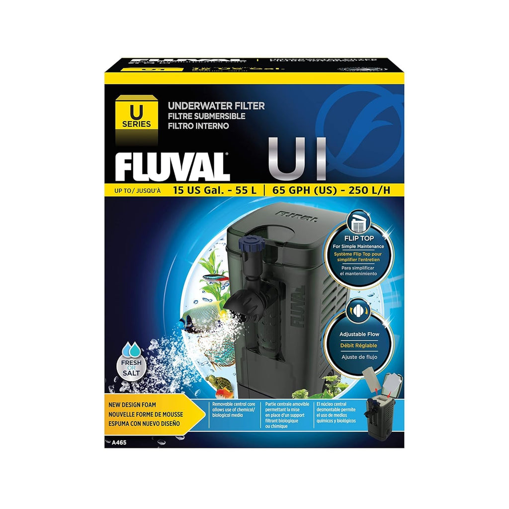 Fluval U4 Underwater Filter, Freshwater & Saltwater Aquarium Filter, Black