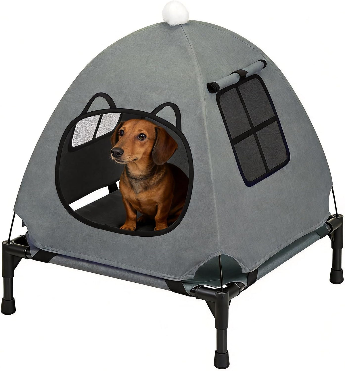 Elevated Pet Hammock Bed Tent House - Indoor/Outdoor, Quick Setup