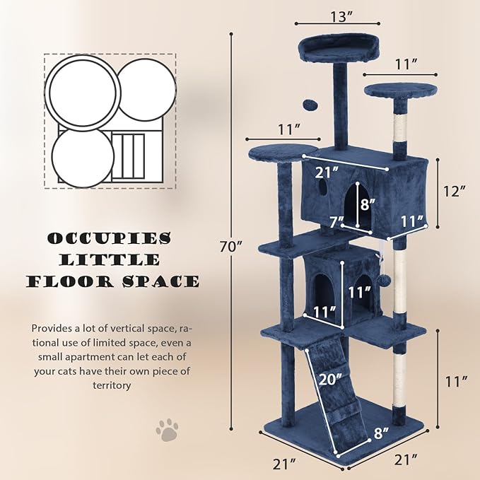 Heavy Duty Cat Tree Tower, Cat Condo, Hanging Ball - Image 6
