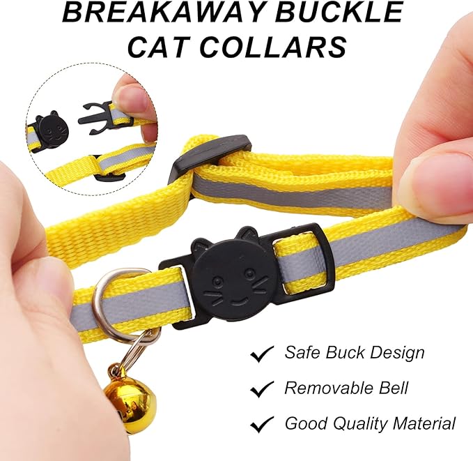 12 Pcs Reflective Breakaway Cat Collars - Image 3