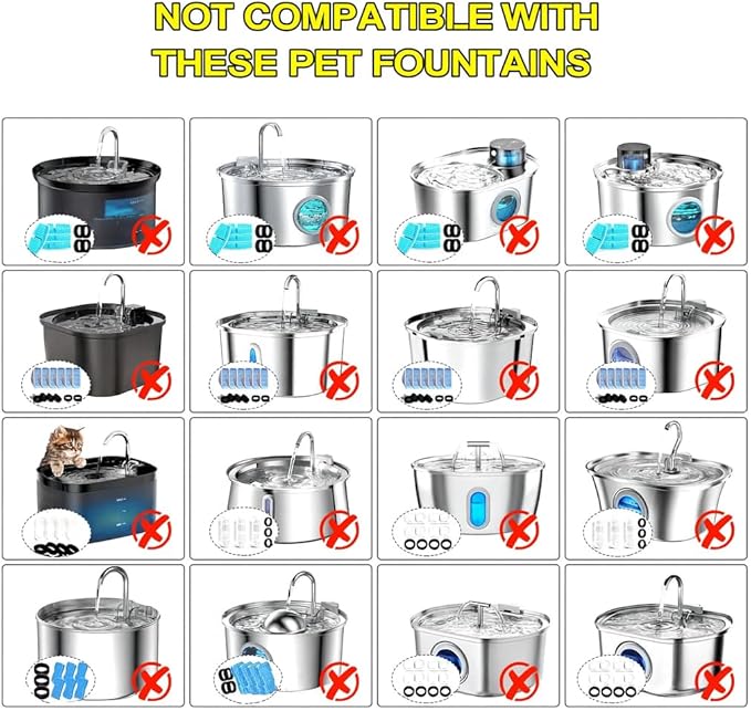 Fountain Filter Replacement Set – 18 Pack – Compatible - Image 4