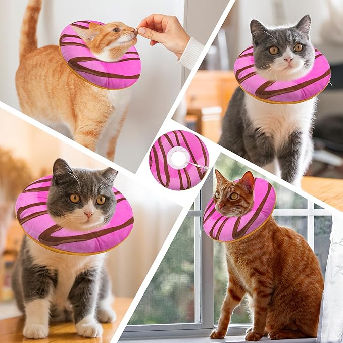 Cat Cone Collar Soft, Adjustable Cat Recovery Collars Kitten Cones to Stop - Image 7