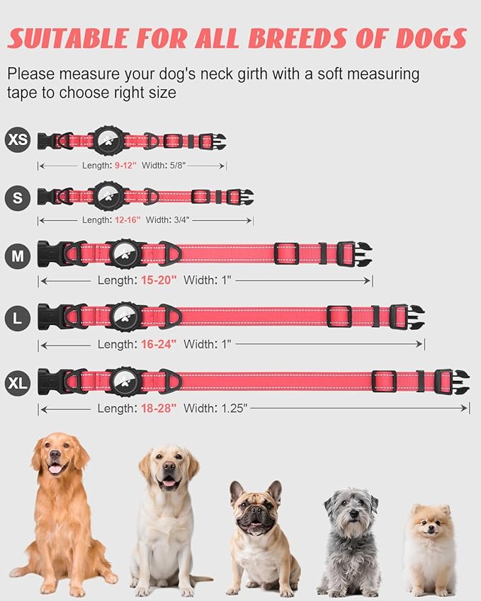 Joytale Airtag Dog Collar, Reflective Pet Collar - Image 6