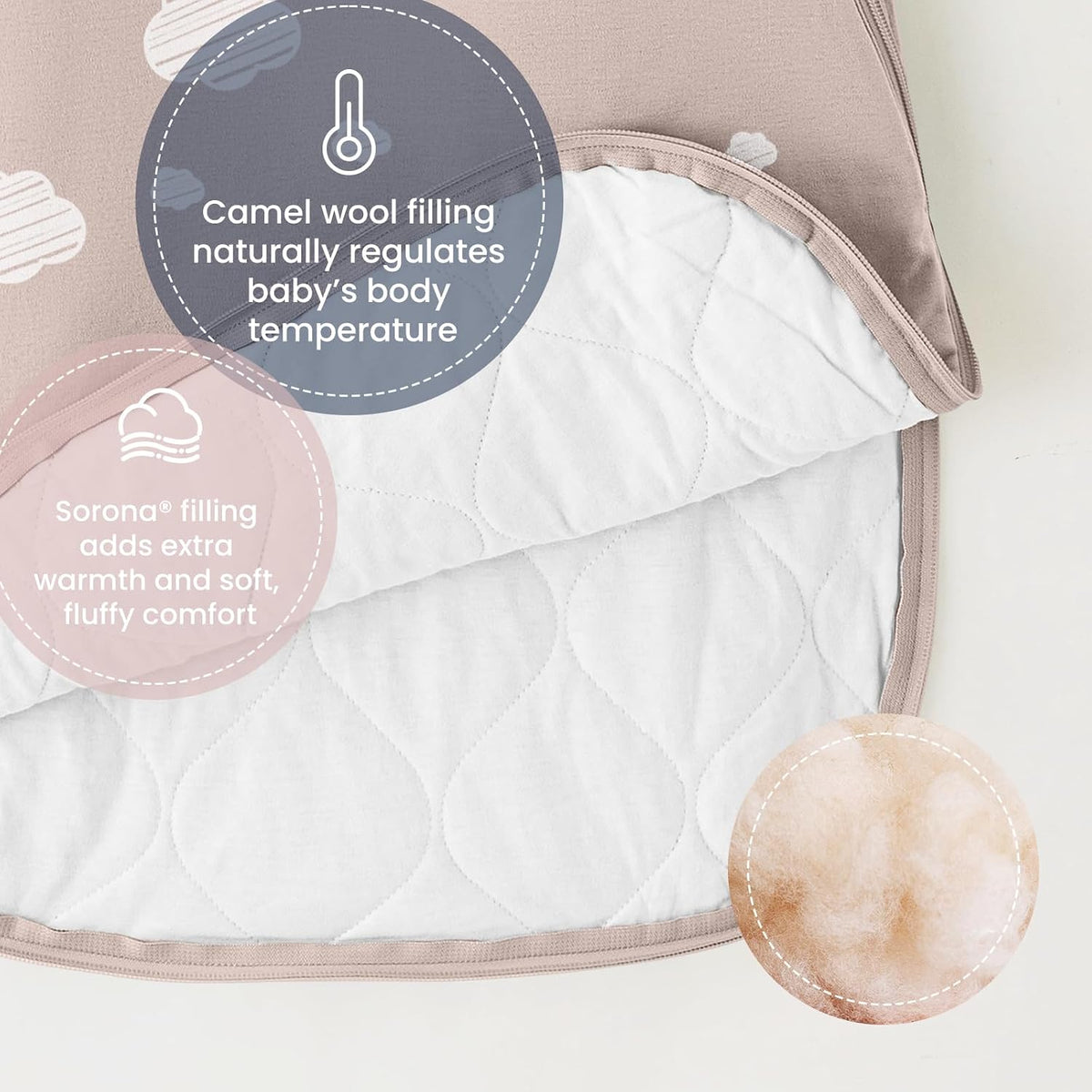 KaiyaBaby Organic Cotton Baby Sleep Sack, Long Sleeve 2.5 TOG, 6-18M