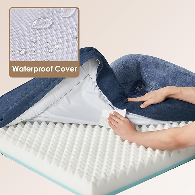 EHEYCIGA Orthopedic Dog Bed for Large Sized Dog, Waterproof Liner & Washable - Image 4