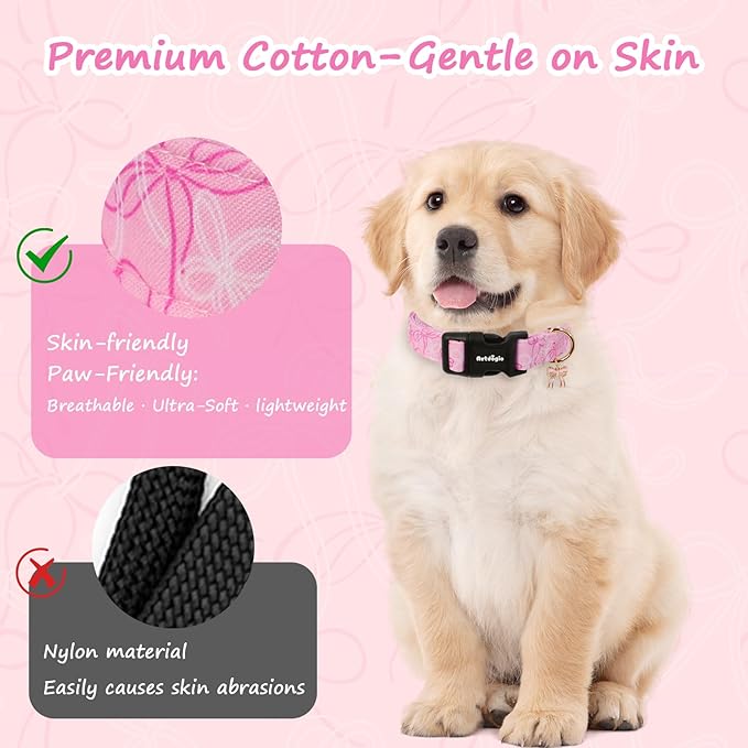 Medium Dog Collar, Girl Boy Dog Collars - Image 3
