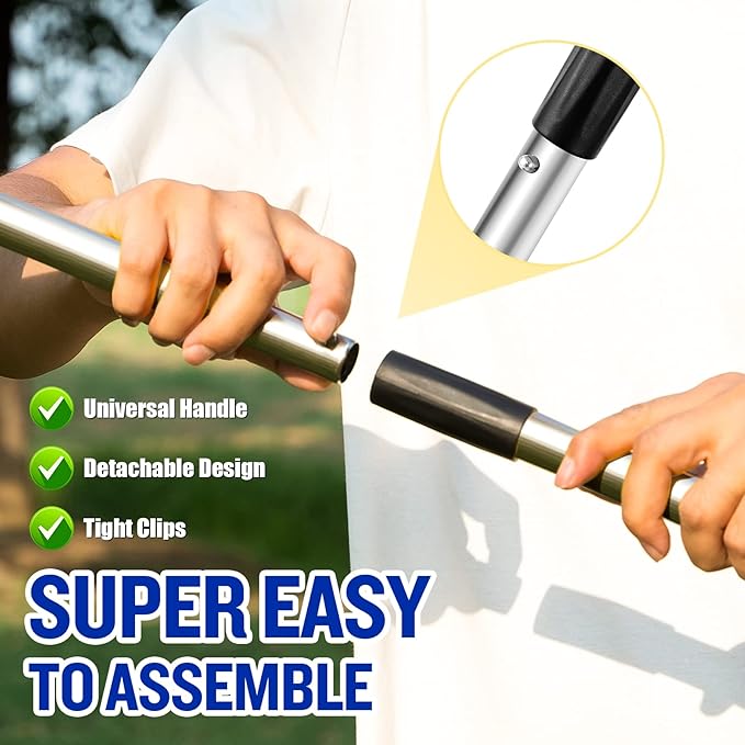 Dog Pooper Scooper for Large Dogs, 3 Pack Adjustable Long Handle Metal Tray - Image 3