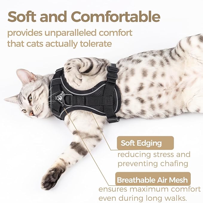 Cat Harness and Leash Set Escape Proof Tactical Medium Kitten Harness Emotional - Image 7