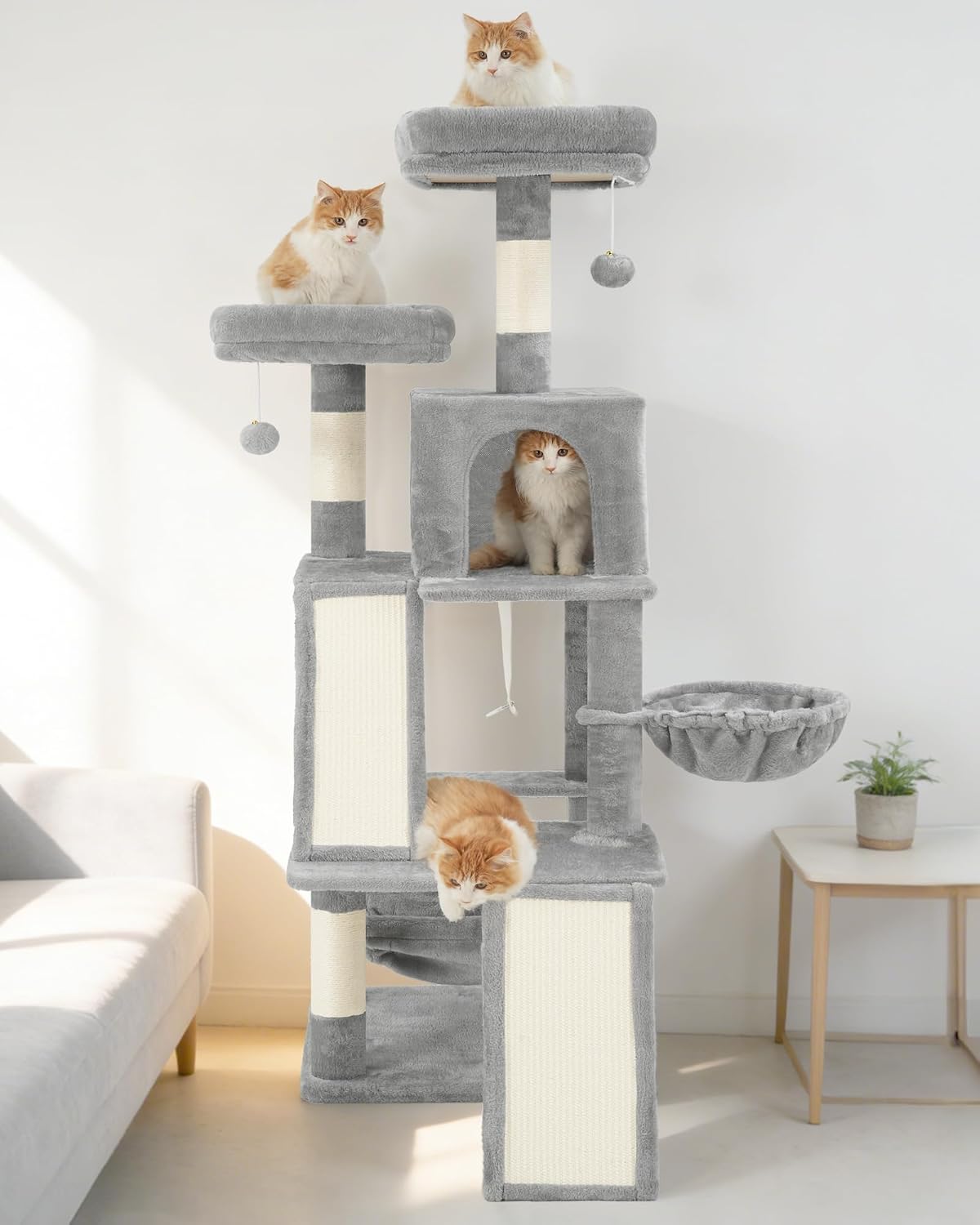 Cat Tree Tower Multi-Level with 2 Scratching Boards, GCT022W