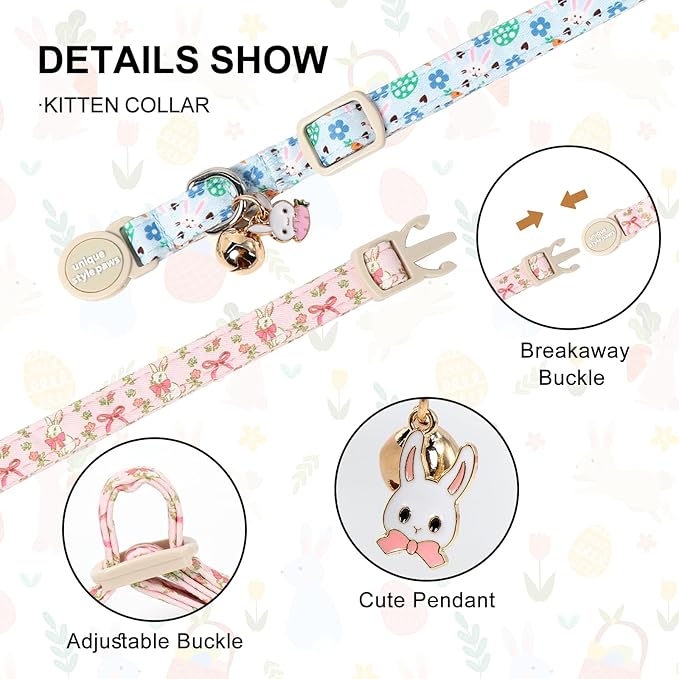 Unique Style Paws Easter Cat Collar, Easter Day Cat Collars, Adjustable Soft - Image 2