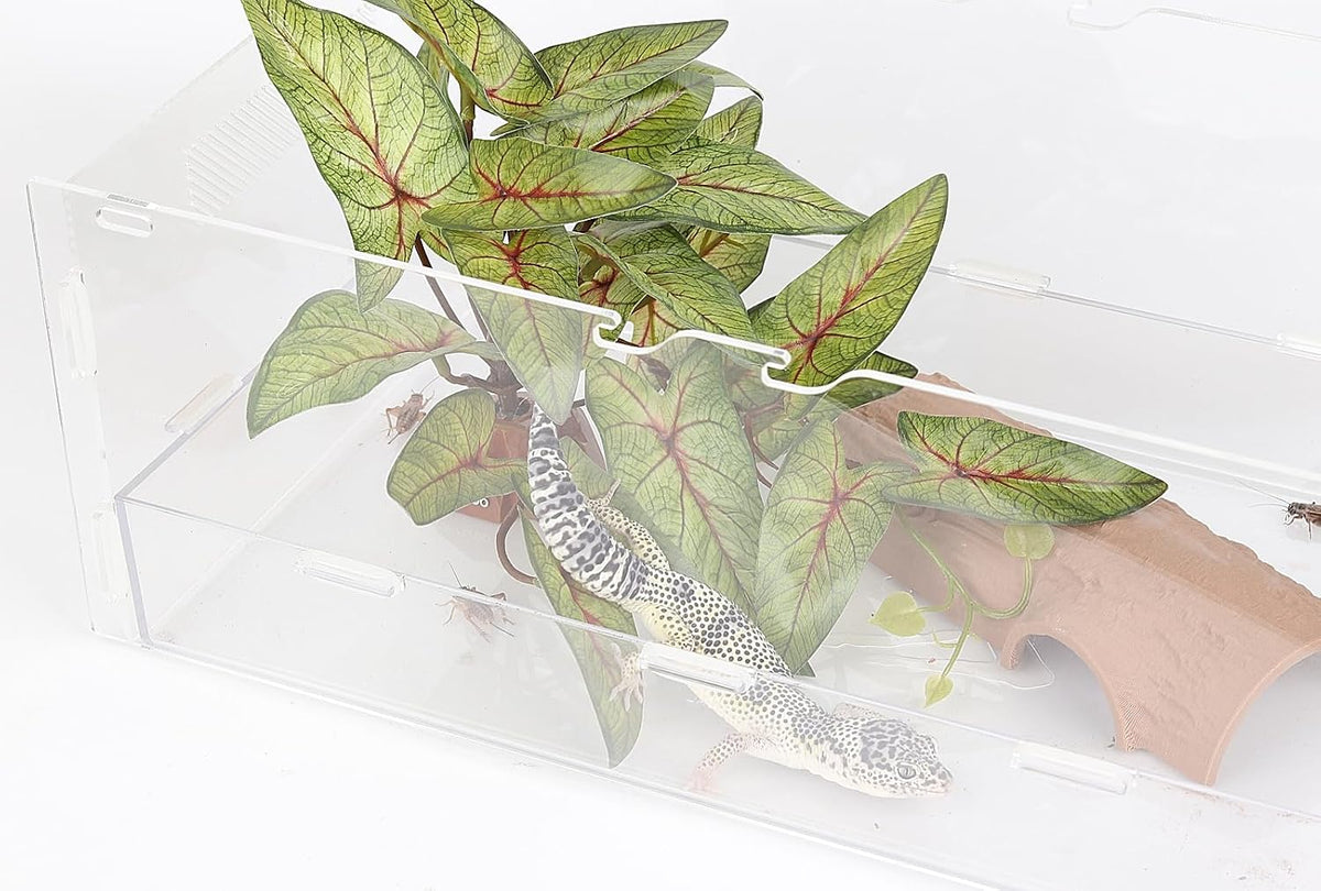 Reptile Fake Plants Terrarium Decor fit Leopard Gecko Snake