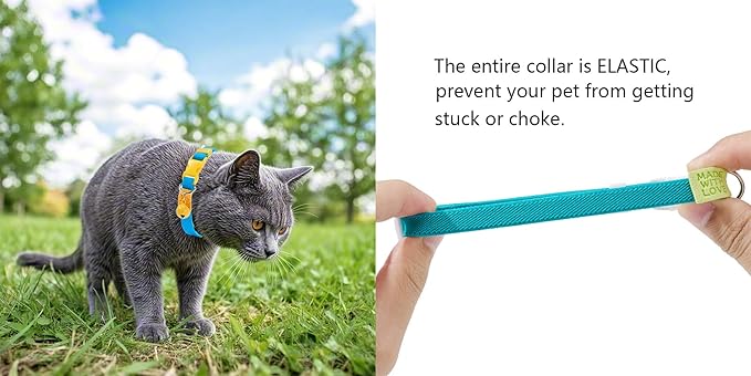 Elastic Cat Collar 2 Pack of Safety Quick Release Cat Collars - Image 3