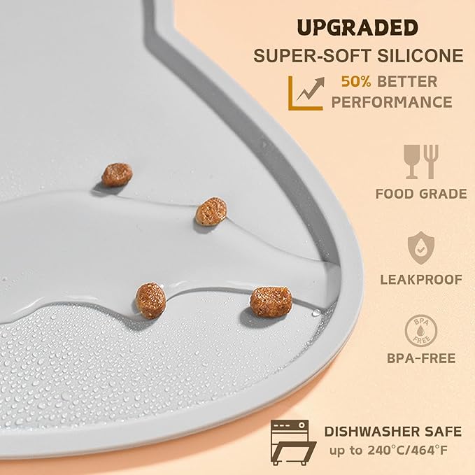 Cat Food Mat, Silicone Pet Feeding Mat - Image 3