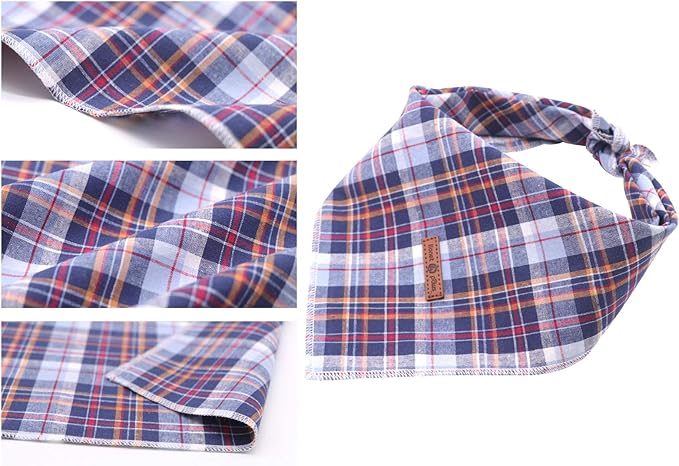 Lionet Paws Dog Bandana Washable Cotton Handkerchief Scarf Triangle Bandana - Image 2