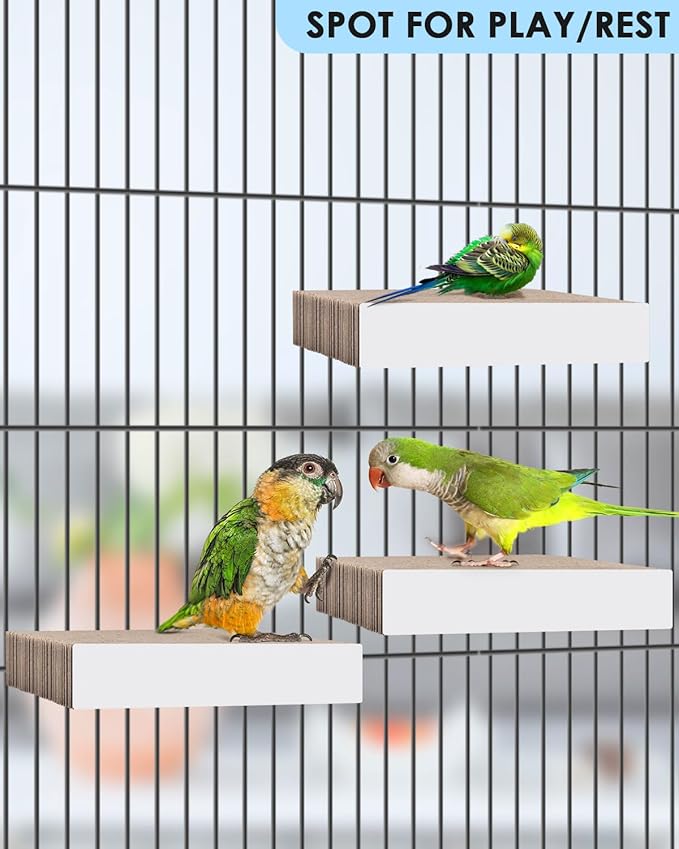 KATUMO Bird Toys, 7.8 Inch Paper Parakeet Shredding Chewing Toys Parrot Perch - Image 4