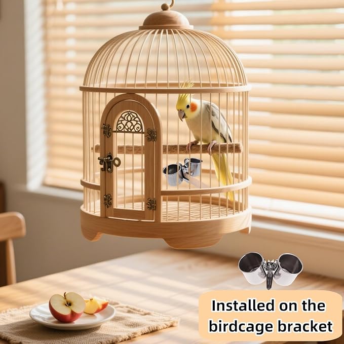2 PCS Stainless Steel Bird Bowls - Image 4
