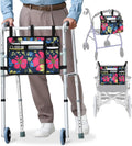 SupreGear Walker Bag with Cup Holder, Water-Resistant Storage Organizer with Multiple Pockets and Adjustable Straps, Foldable Walker Accessories for Seniors