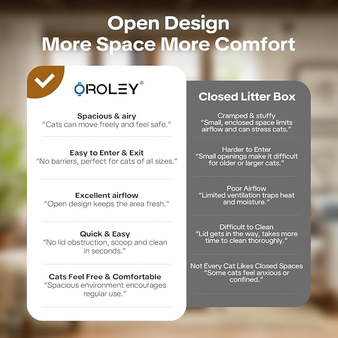 OROLEY Open-Top Automatic Cat Litter Box, Self-Cleaning Litter Box - Image 8