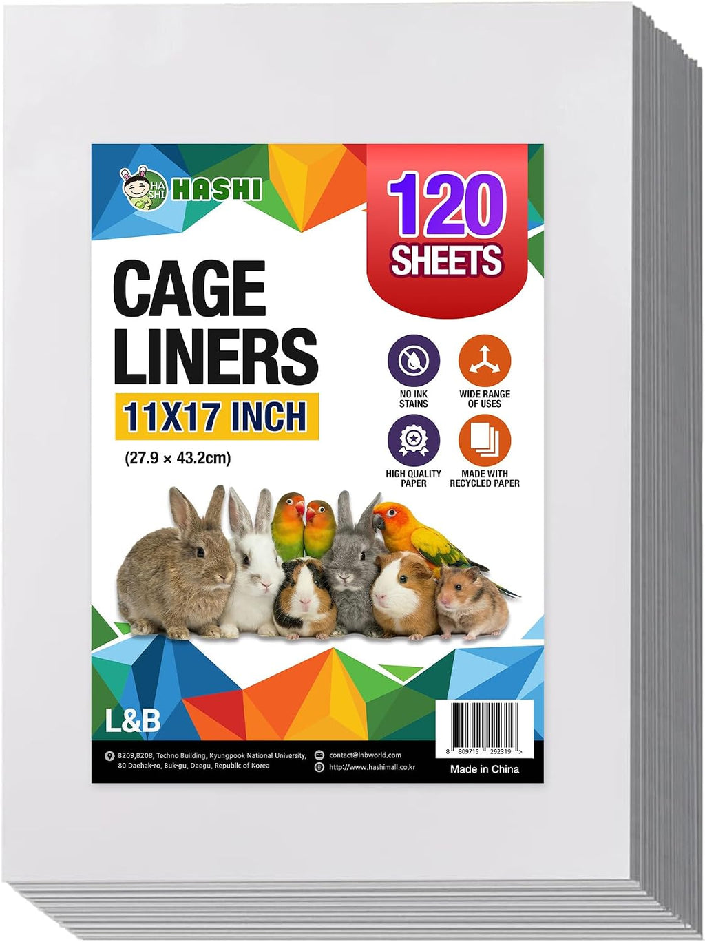 HA SHI 164 ft Roll Bird Cage Liner Paper, 22 in Wide, Cut to Fit