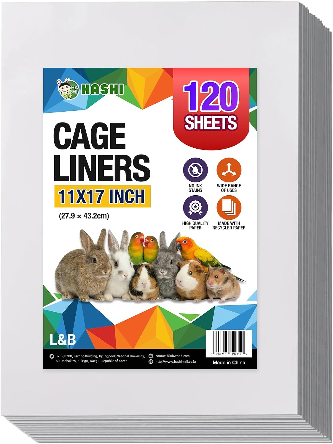 HA SHI 164 ft Roll Bird Cage Liner Paper, 22 in Wide, Cut to Fit