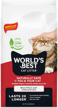 World's Best Cat Litter, Multiple Cat, Unscented, Odor Control, 15 lb Bag