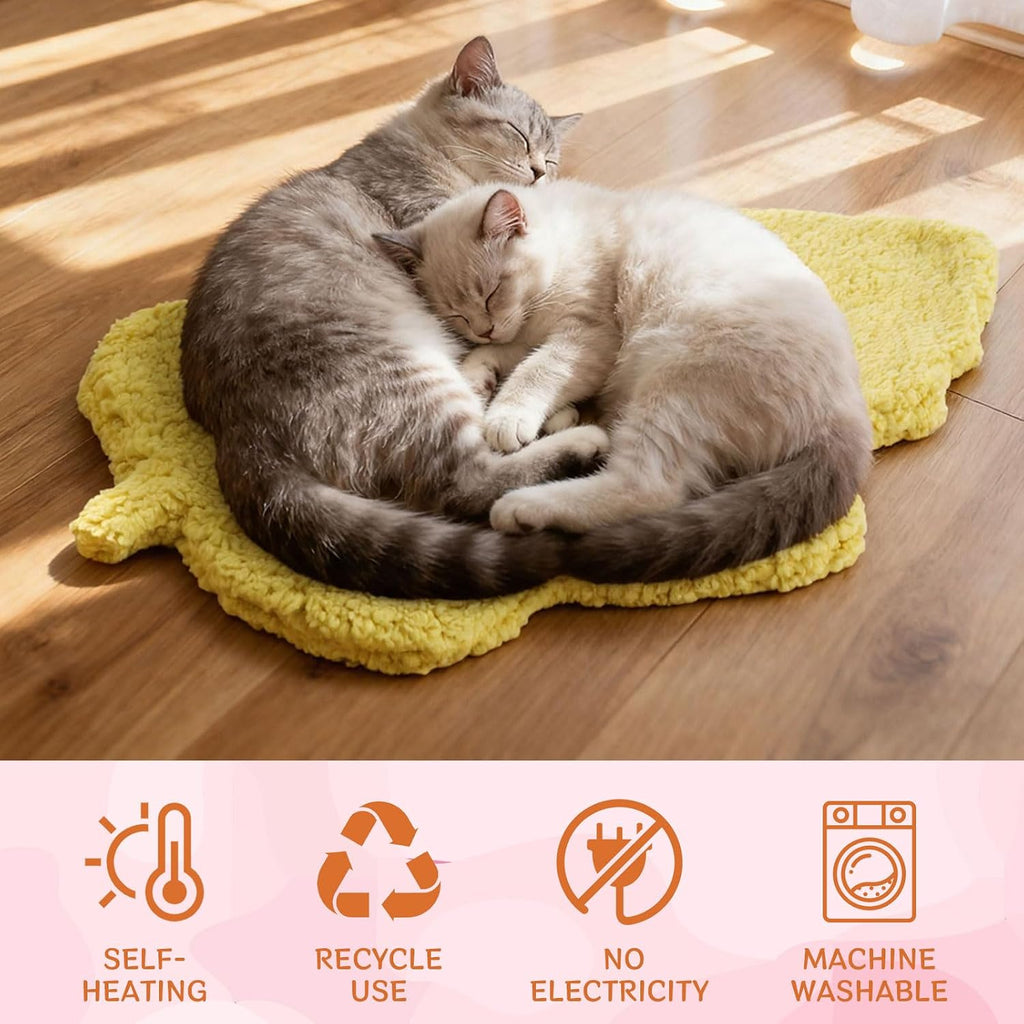 3Pack Self Warming Pet Bed Leaf Pad, Mixed Colors, Small-16 x20