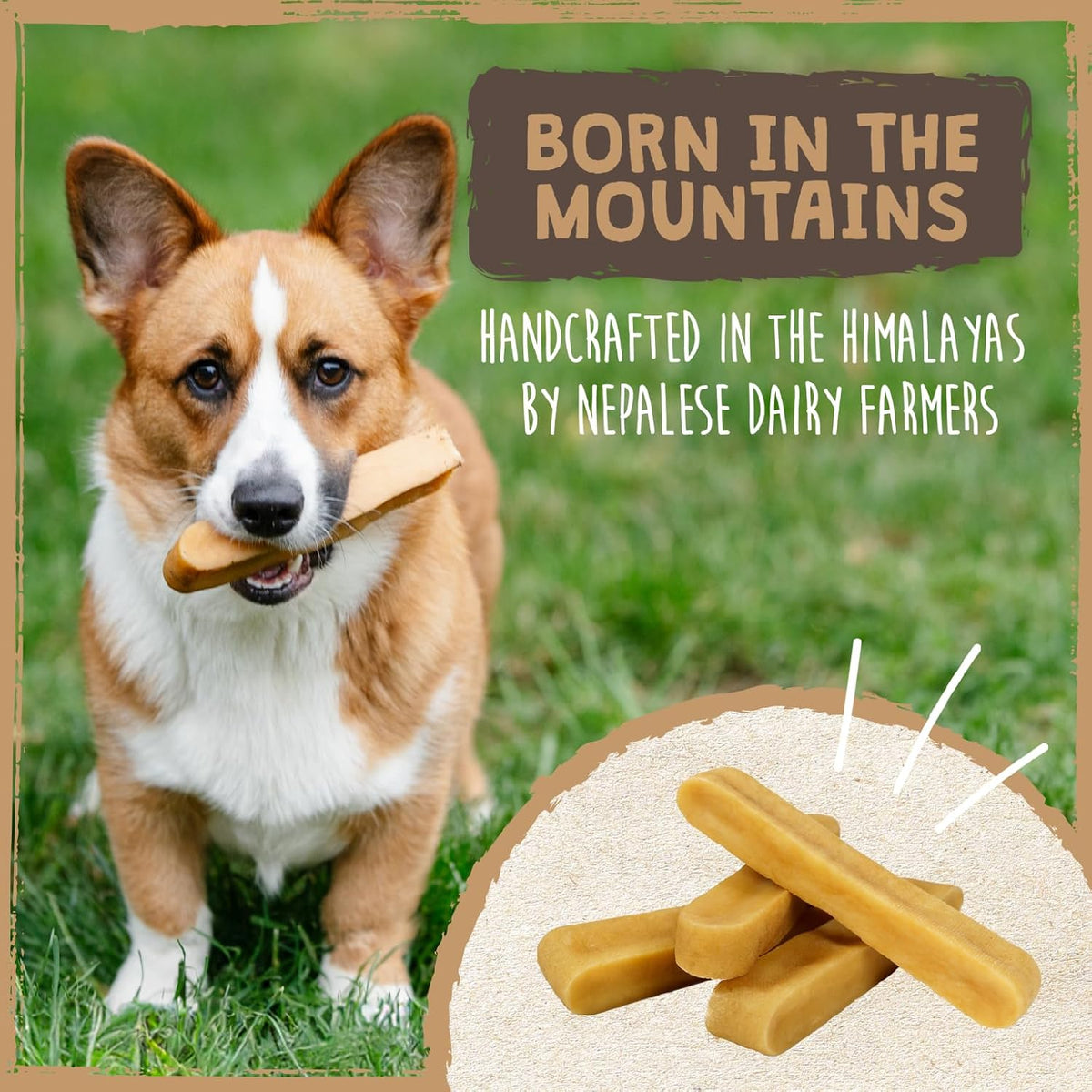 Mighty Paw Yak Chews, Long Lasting Hard Chew for Large Dogs, 4 Pack