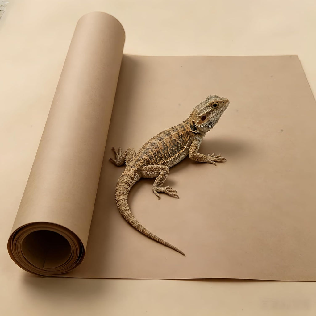 Reptile Carpet & Kraft Paper Liner - Leopard Gecko Tank & Accessories,Reptile Tank, Turtle Grass, Cricket Mat, Snake & Tortoise Bedding, Dust Free for Snakes, Easy Clean Gecko Mat