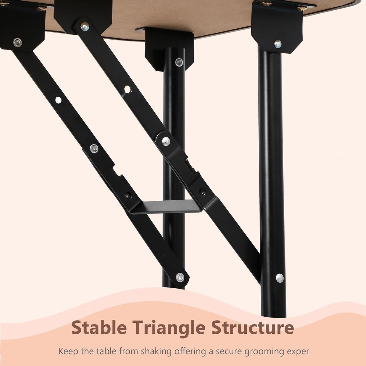 Yaheetech 32 Inch Sturdy Dog Grooming Table for Home, Black