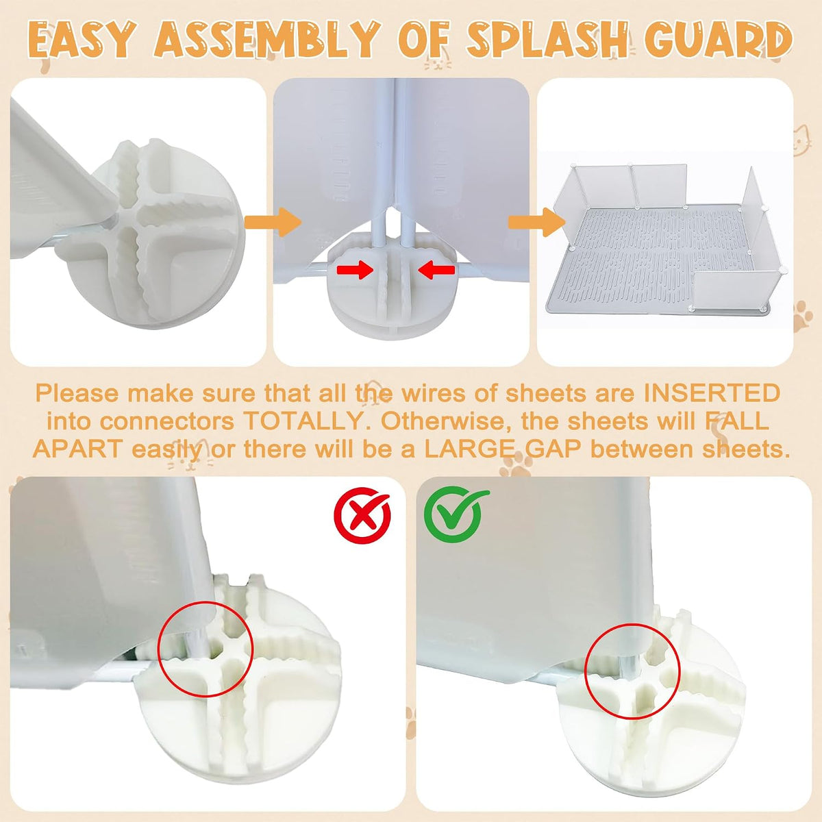 Silicone Cat Litter Mat with Splash Guard Large Cat Litter Box Enclosure