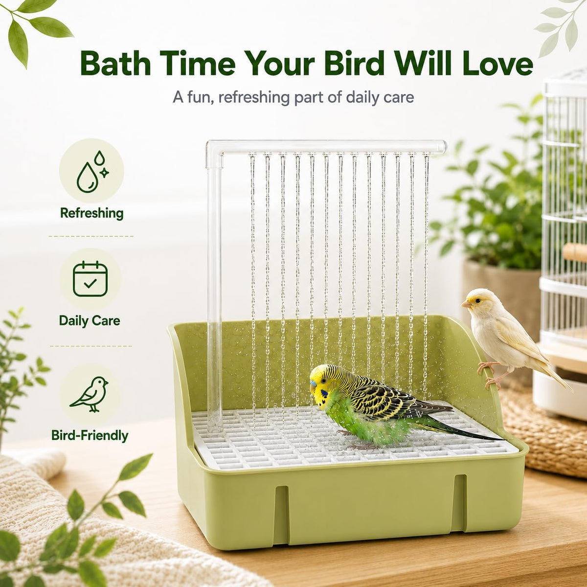 Automatic Bird Bath with Pump